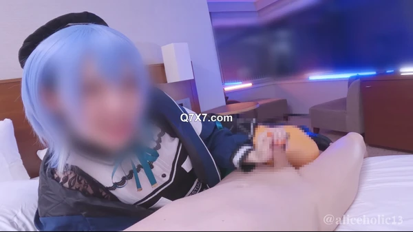 [1080p][fantia-2783624][ありすほりっく Aliceholic13] 💙アイドル衣装でタイツコキ♡乳首責めパンツコキバキュームフェラで口内射流精精🧡