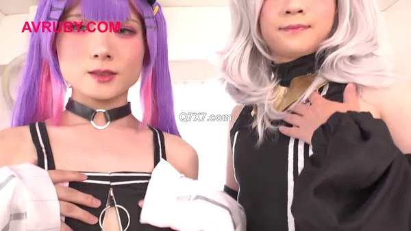 [1080p]常闇トワ♂×獅白ぼたん♂の天国ご奉仕Wフェラ！激カワ男の娘レイヤーペアがVtuberホロ〇イブコスでザーメンたっぷり搾り取ります♡