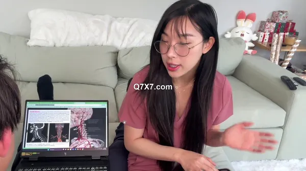 [1080p]Elle Lee 4K UNCENSORED Korean Nursing Student Takes A Break From Studying To Fuck