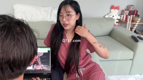 [1080p]Elle Lee 4K UNCENSORED Korean Nursing Student Takes A Break From Studying To Fuck