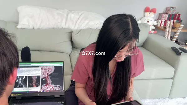 [1080p]Elle Lee 4K UNCENSORED Korean Nursing Student Takes A Break From Studying To Fuck