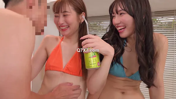 [1080p]GINAV-007 ストレスマッハの美人OL 性欲発散セクシー水着飲みまくり4P乱交 金持ちのボンボンが所有する別荘で狂気の4P乱交パーティ、激ヤバ！！